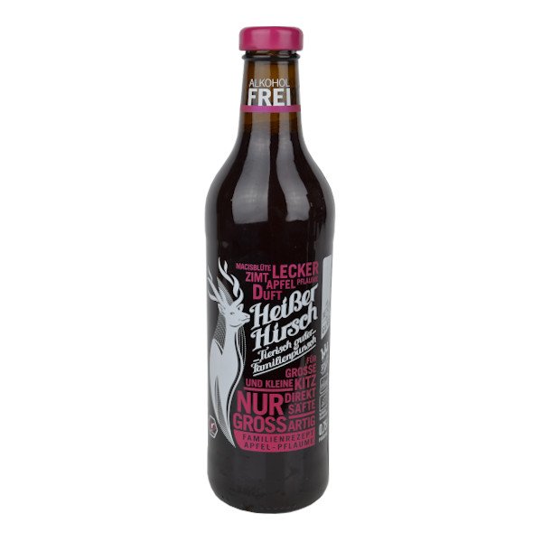 BIO Familienpunsch "Heißer Hirsch" - alkoholfrei - (0,75l) - rot"