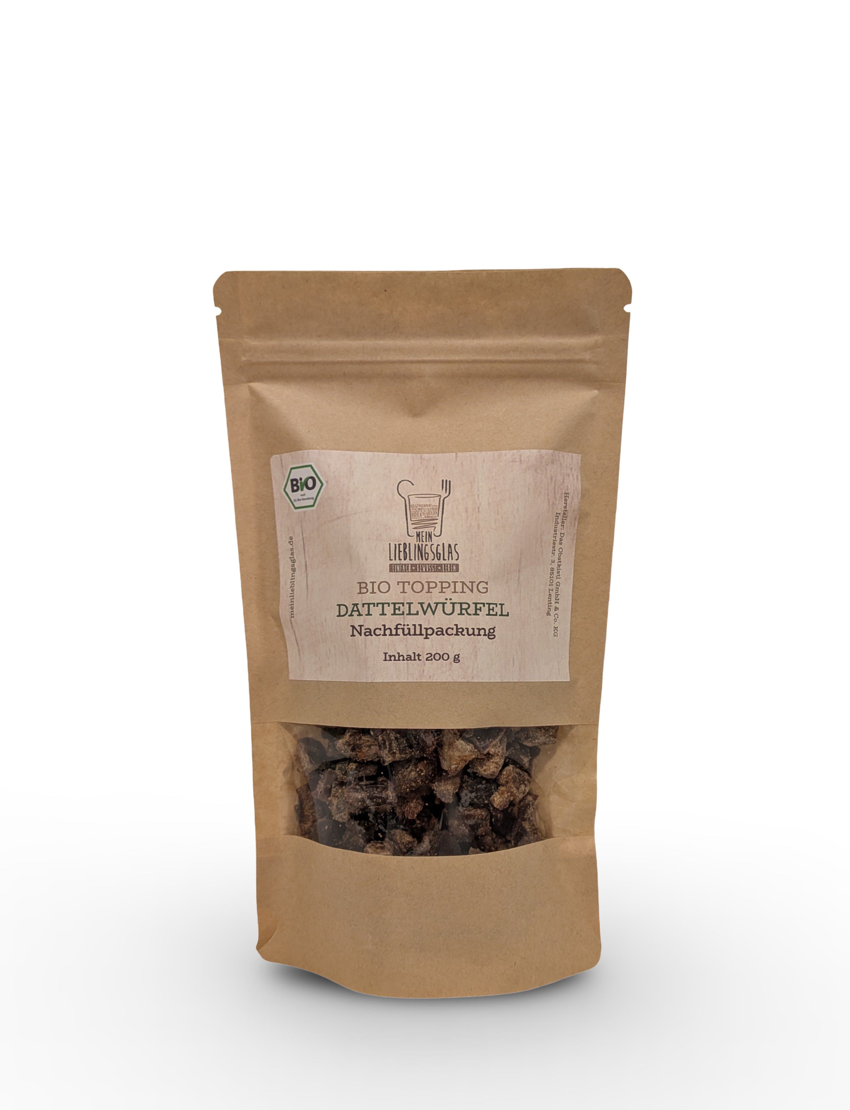 BIO Dattelwürfel - Nachfüllpackung (200g)