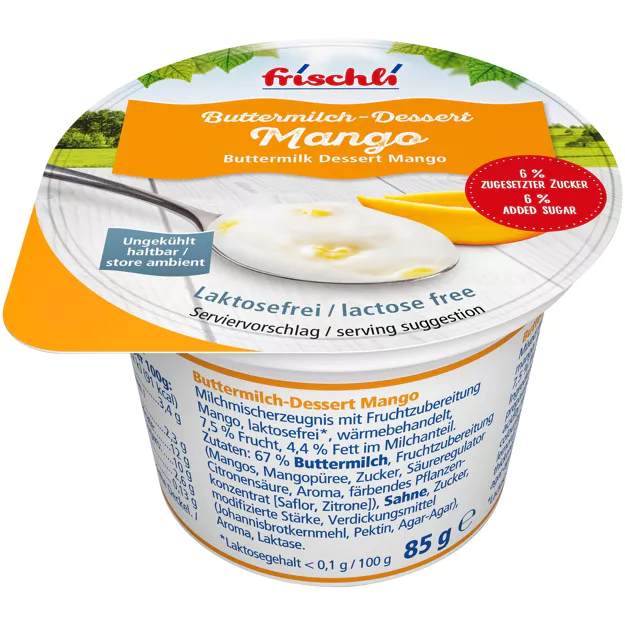 Frischli Buttermilch-Dessert Mango - laktosefrei (85g)