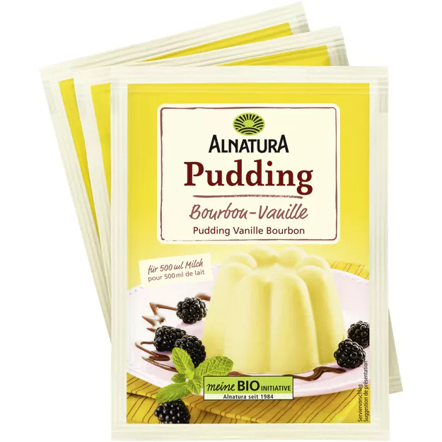 Alnatura Bio Puddingpulver Bourbon-Vanille (3x40g)