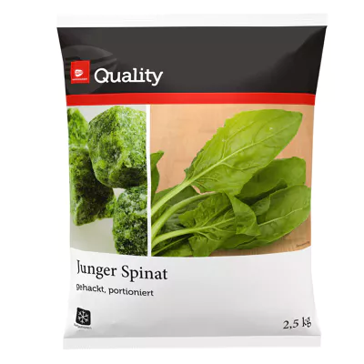 Junger Spinat gehackt TK (2,5kg)