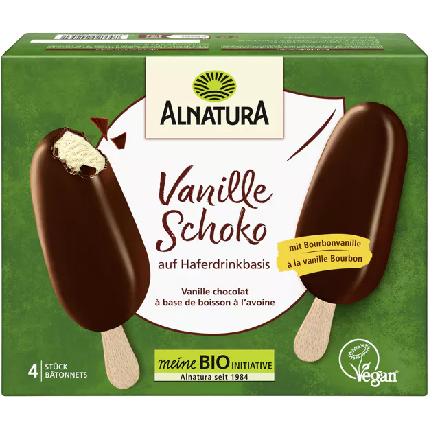 Alnatura Bio Stieleis Vanille-Schoko vegan TK (4x110ml)