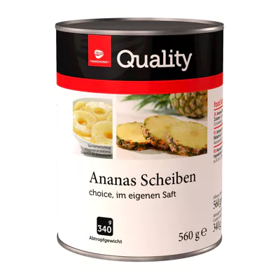 Ananas Scheiben - im eigenen Saft (580ml)