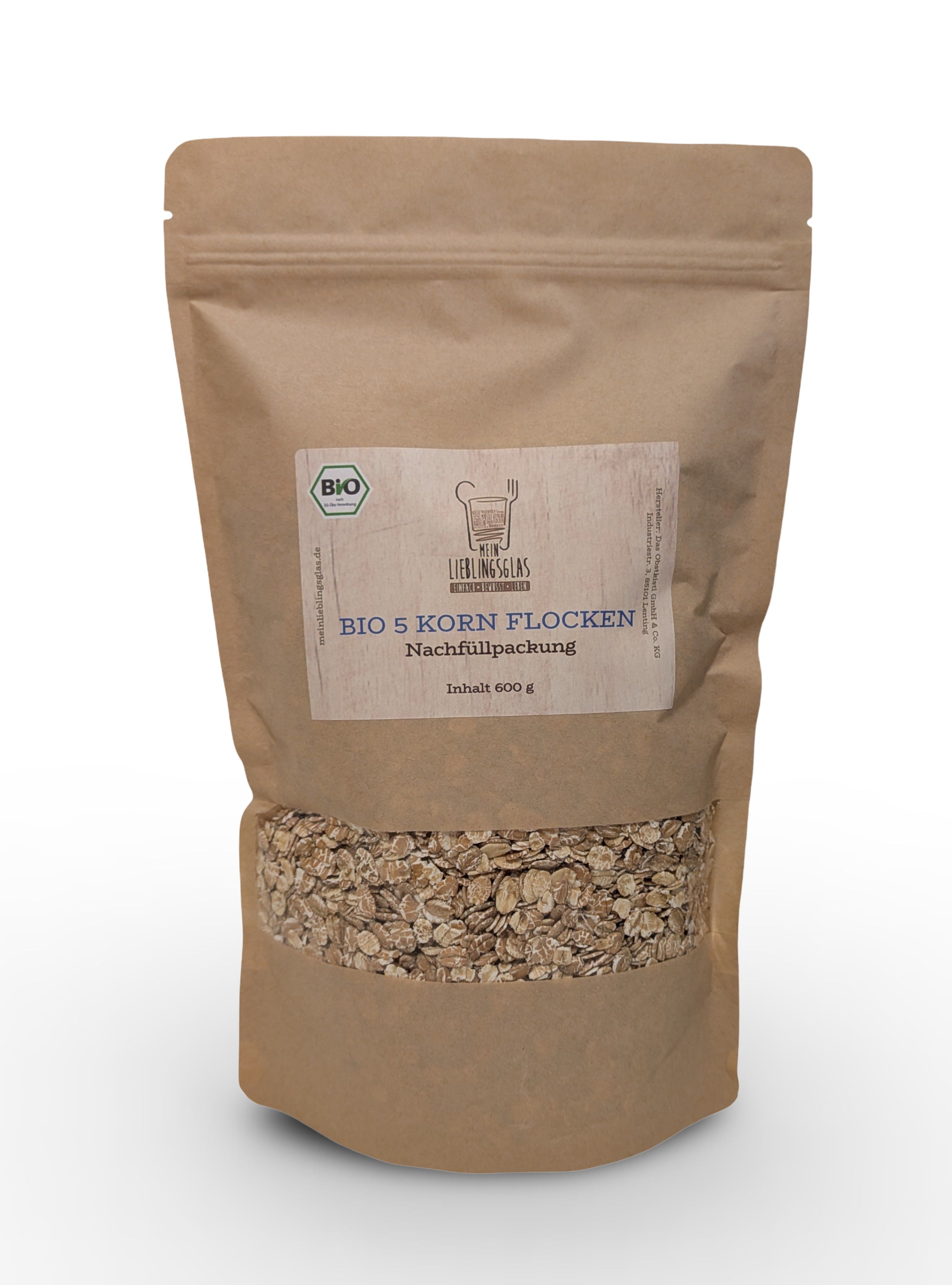 BIO 5-Korn-Flocken - Nachfüllpackung (600g)