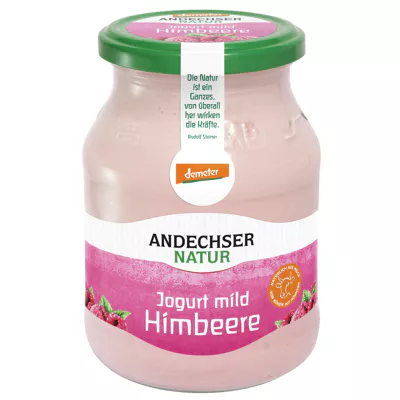 Andechser Natur Bio Joghurt im Pfandglas - Himbeere (500g)