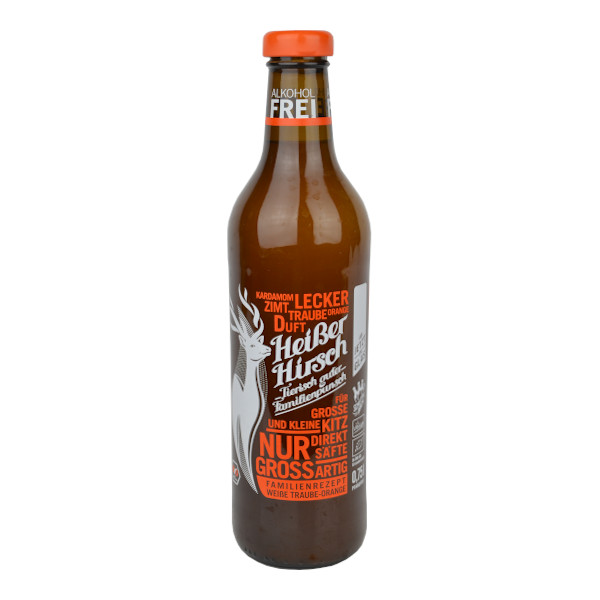 BIO Familienpunsch "Heißer Hirsch" - alkoholfrei - (0,75l) - weiß