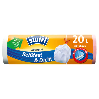 Swirl Müllbeutel mit Zugband 20L (15Stk.)
