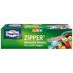 Toppits Gefrierbeutel Zipper - 1Liter (12Stk.)