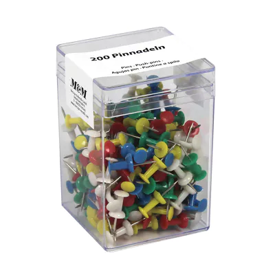 [4_84217] Pinnadeln farbig (200 Stück)