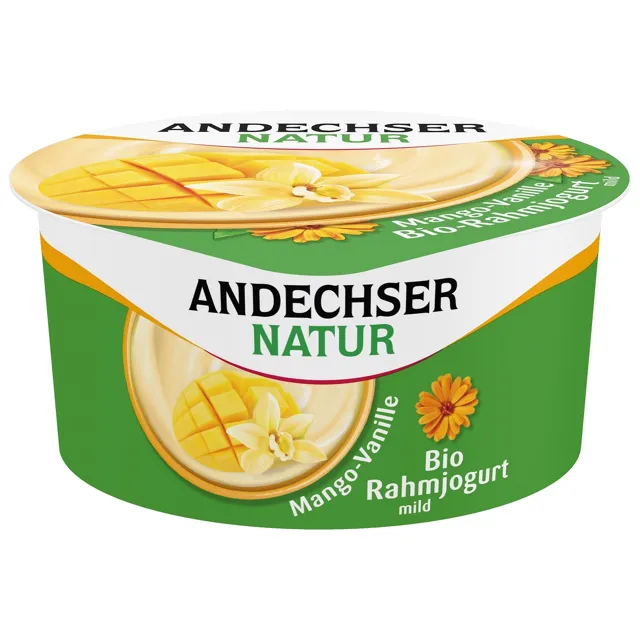 Andechser Natur Bio Rahmjoghurt - Mango-Vanille (150g)