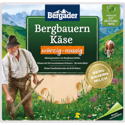 Bergader Bergbauern Käse - würzig-nussig (150g)