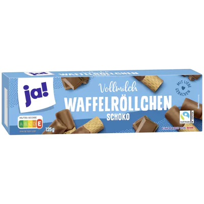 Waffelröllchen - Vollmilchschokolade (125g)