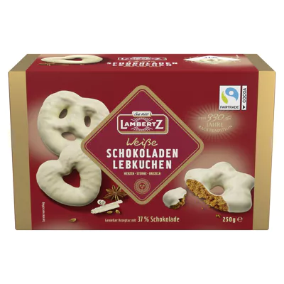[4_5063] Lebkuchen Herzen Sterne Brezen - weiße Schokolade (250g)