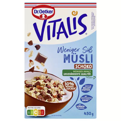 Dr. Oetker Vitalis Müsli Schoko - weniger süß (450g)