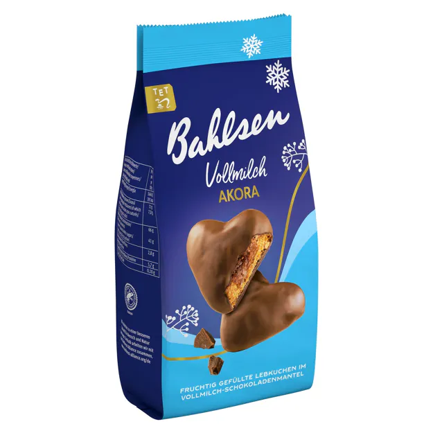 Bahlsen Vollmilch Lebkuchen-Herzen gefüllt mit Fruchtfüllung (150g)