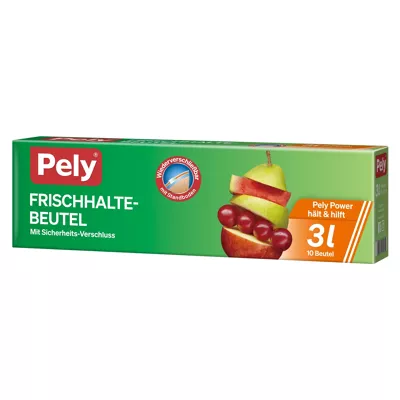 Pely Frischhaltebeutel mit Verschluss 3 Liter (10Stk.)