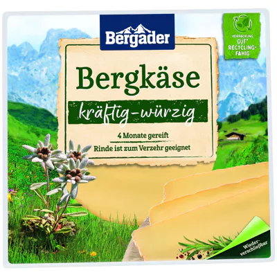 Bergader Bergkäse kräftig-würzig in Scheiben (130g)