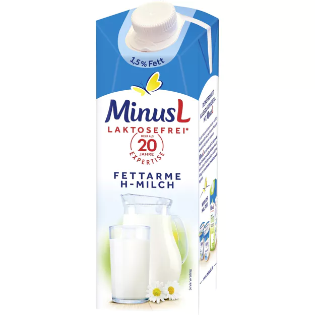 MinusL laktosefreie H-Milch 1,5% (1l)