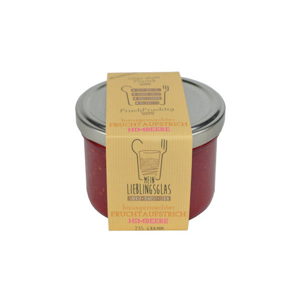 [3_0879] Fruchtaufstrich Himbeere (Mein Lieblingsglas) (235g) - im Pfandglas