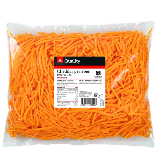 Cheddar - gerieben (500g)