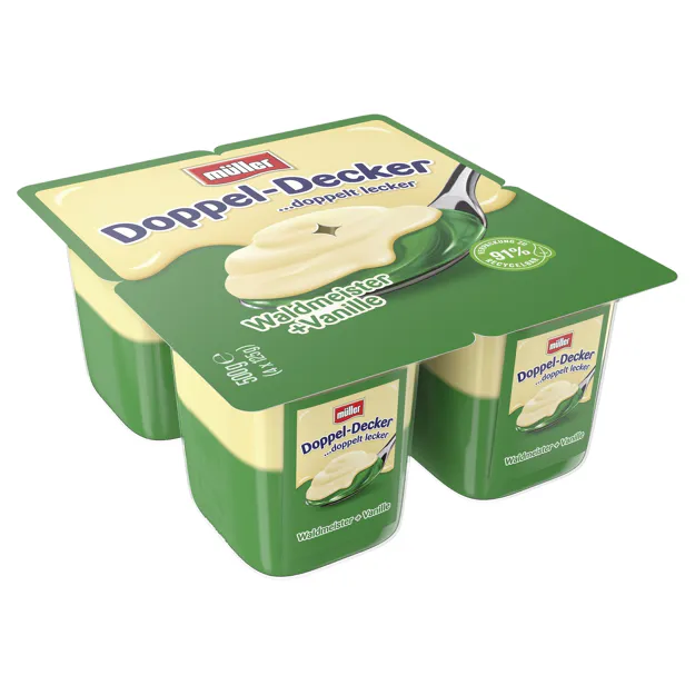 Müller Doppeldecker Waldmeister/Vanille (4x125g)