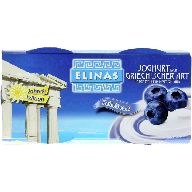 Elinas Joghurt nach griechischer Art - Heidelbeere (4x150g)