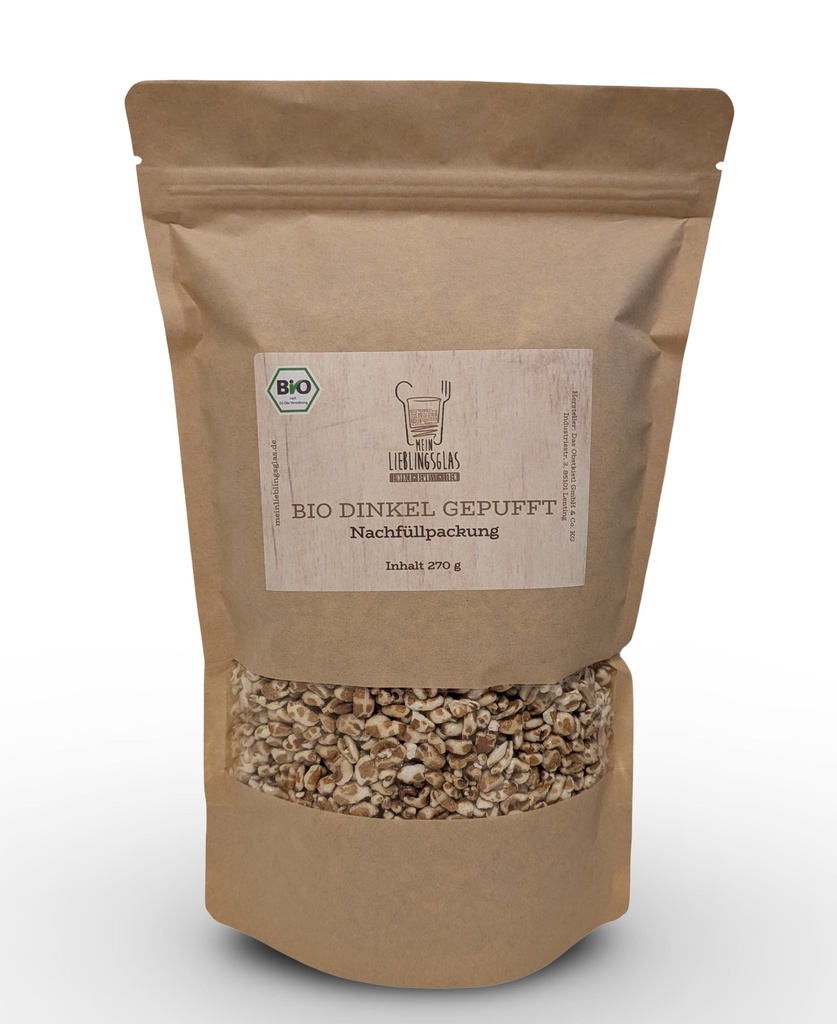 BIO Dinkel gepufft mit Honig - Nachfüllpackung (270g)