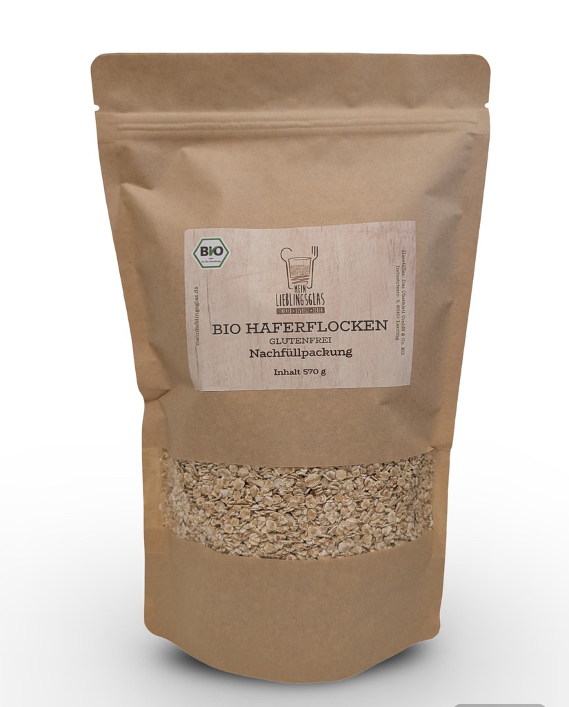 BIO Glutenfreie Haferflocken - Nachfüllpackung (570g)