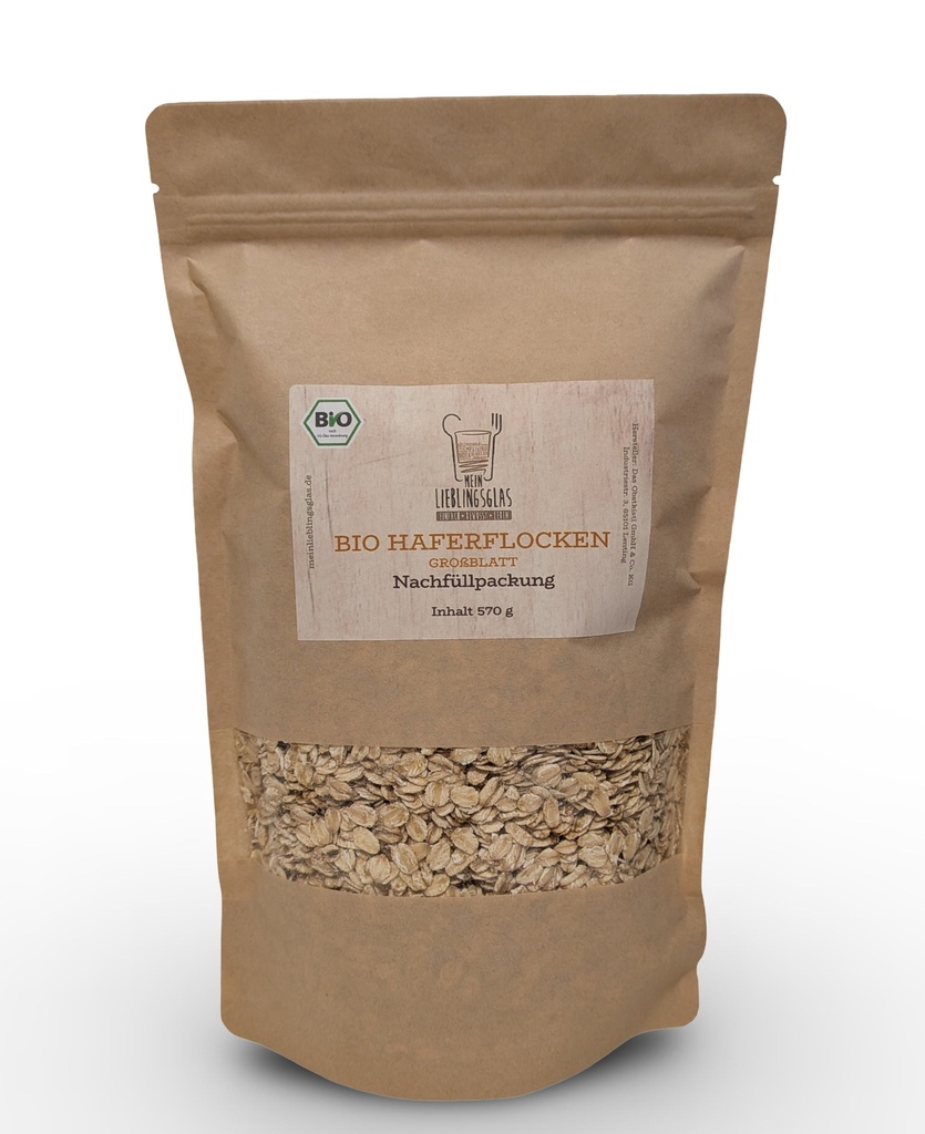 BIO Haferflocken Großblatt - Nachfüllpackung (570g)