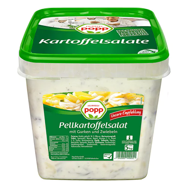 Popp Pellkartoffelsalat mit Gurken & Zwiebeln (5kg)