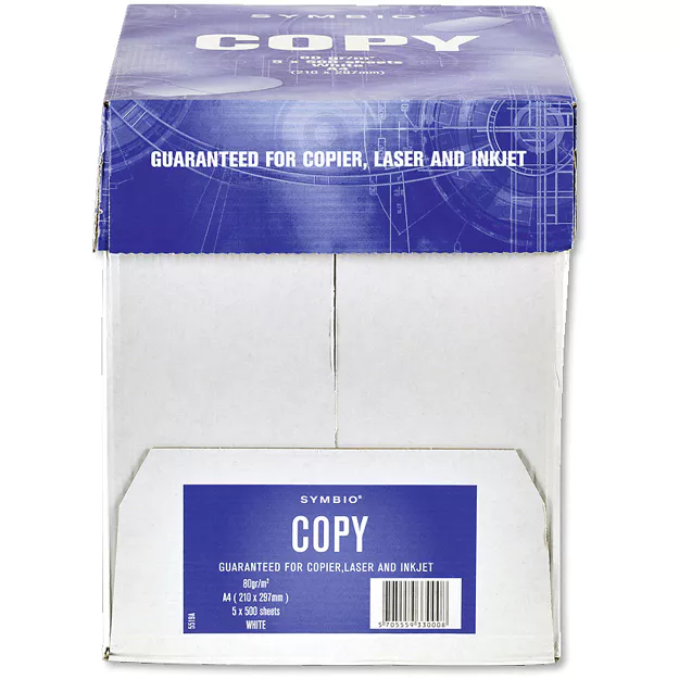 [4_1386] Symbio Kopierpapier A4, 80g (5x500 Blatt)