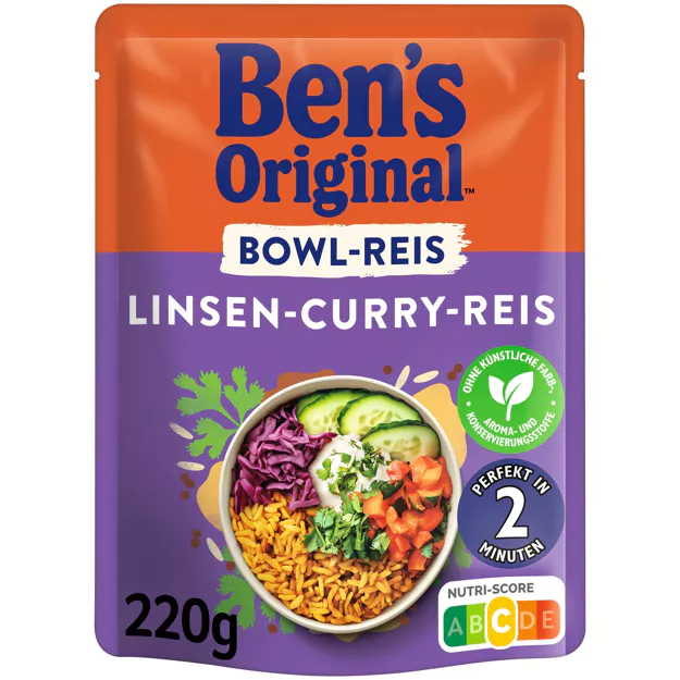 [4_1749] Uncle Ben´s Bowl Reis - Linsen-Curry-Reis (220g)