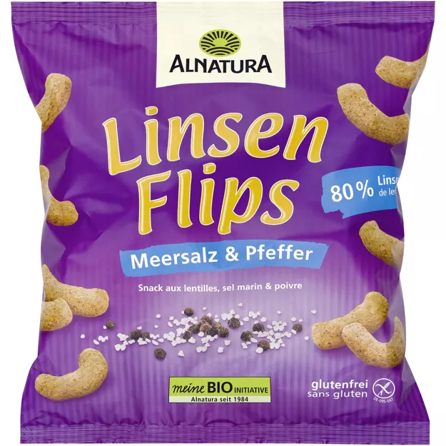 Alnatura Bio Linsenflips Meersalz & Pfeffer (75g)