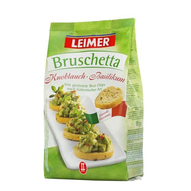 [4_7976] Leimer Brotchips Knoblauch/Basilikum (150g)