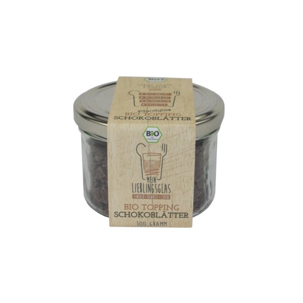 BIO Schokoblätter (Mein Lieblingsglas) (100g)
