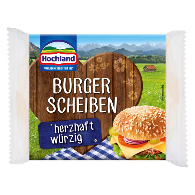 Hochland Burger Scheiben - herzhaft würzig 45% (200g)