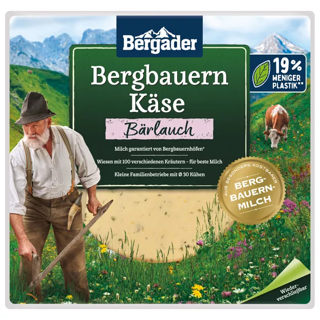 Bergader Bergbauern Käse - Bärlauch (150g)