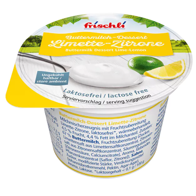 Frischli Buttermilch-Dessert Limette-Zitrone - laktosefrei (85g)