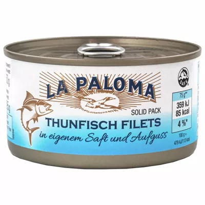 [4_2003] La Paloma Thunfischfilet in eigenem Saft (195g)