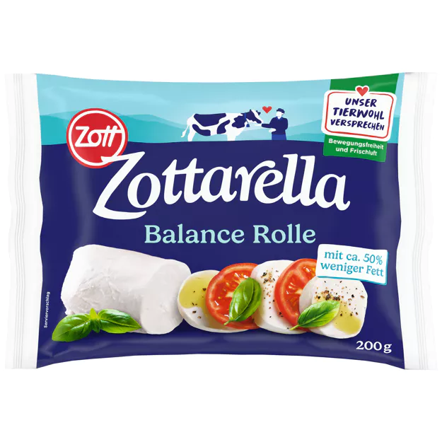 Zottarella Mozzarella Balance Rolle 8,5% (200g)