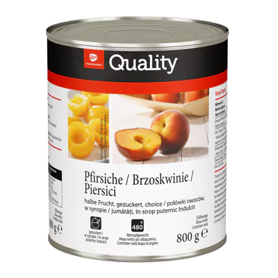 [4_4007] Pfirsiche - halbe Frucht gezuckert (850ml)
