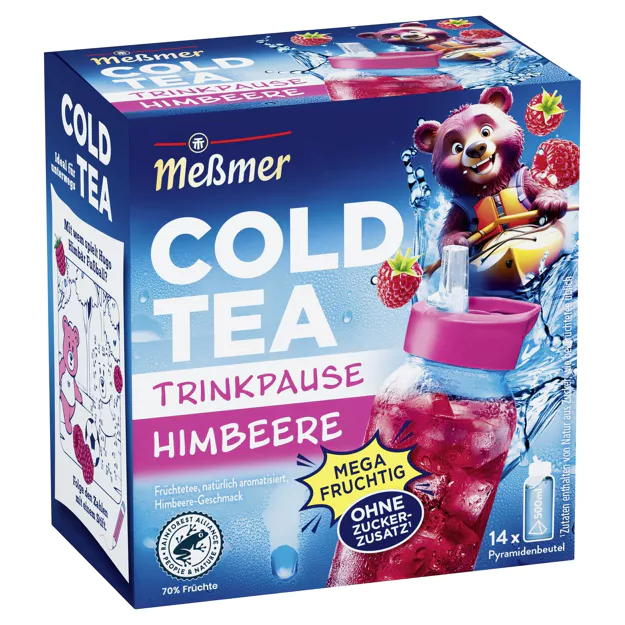 Meßmer Cold Tea Himbeere-Zitrone - zum kalt aufgießen (14x2,75g)