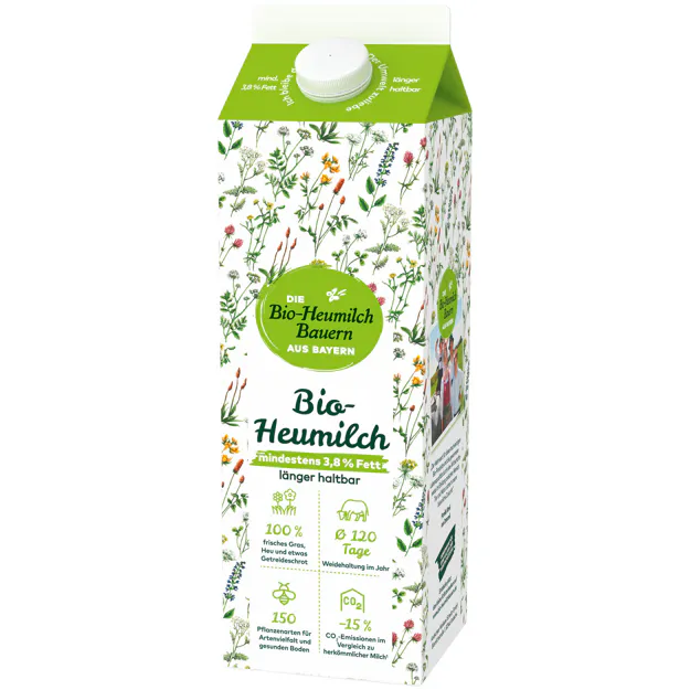Andechser Natur frische Bio-Heumilch 3,8% (1l)