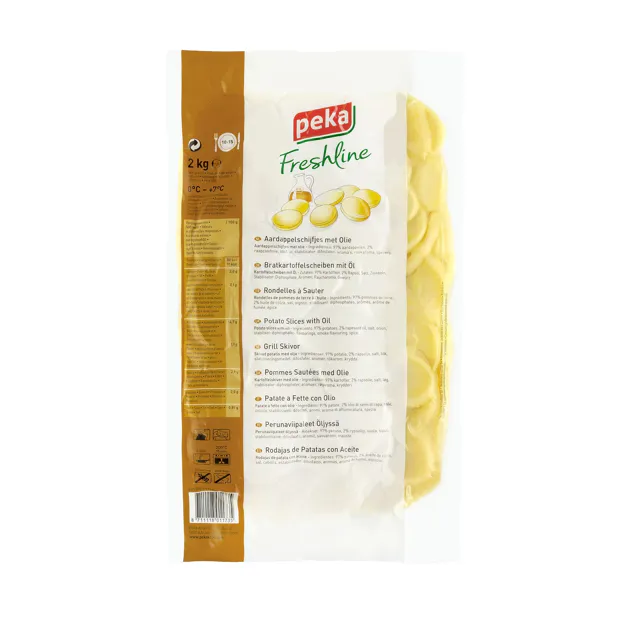 Frische Bratkartoffel-Scheiben mit Öl (2kg)