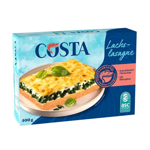 Costa Lachslasagne mit Blattspinat TK (400g)