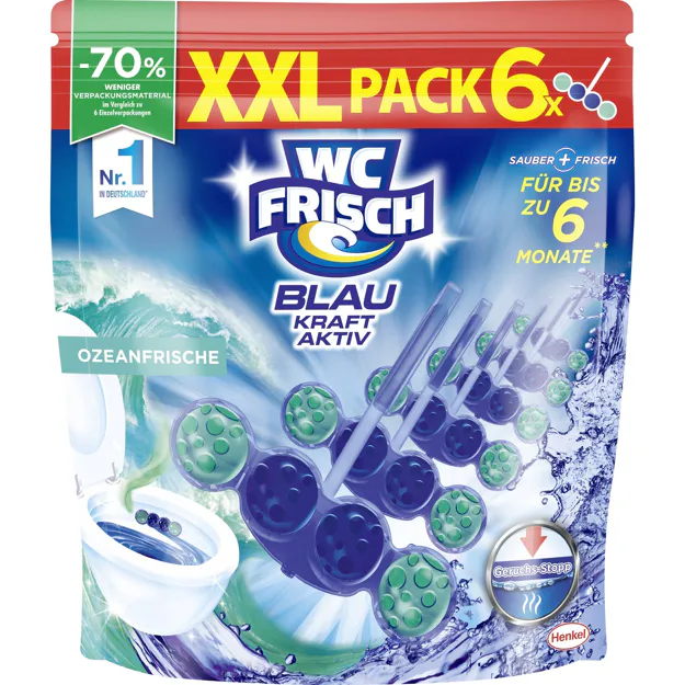 WC Frisch Kraft Aktiv Duftspüler Ozeanfrische (6x50g)