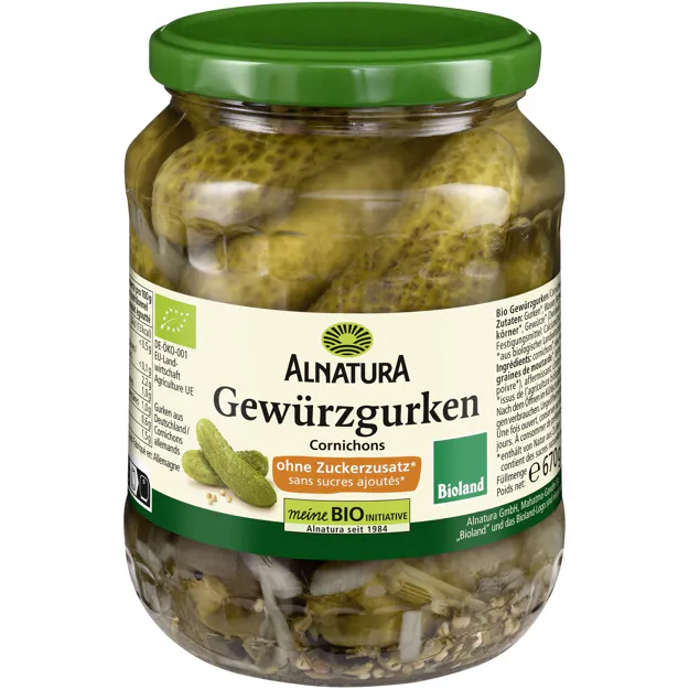 Alnatura Bio Gewürzgurken (670g)