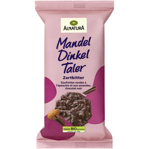 Alnatura Bio Mandel Dinkel Taler - Zartbitter (100g)