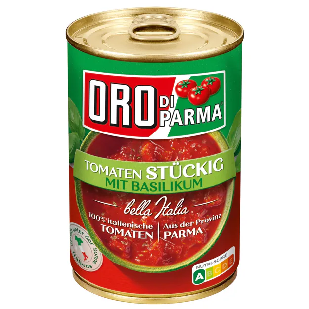 Oro di Parma Tomaten stückig - Basilikum (425ml)