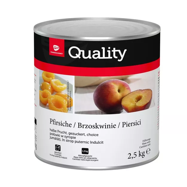 Pfirsiche - halbe Frucht gezuckert (2650ml)